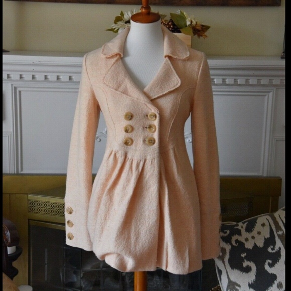 peach wool coat